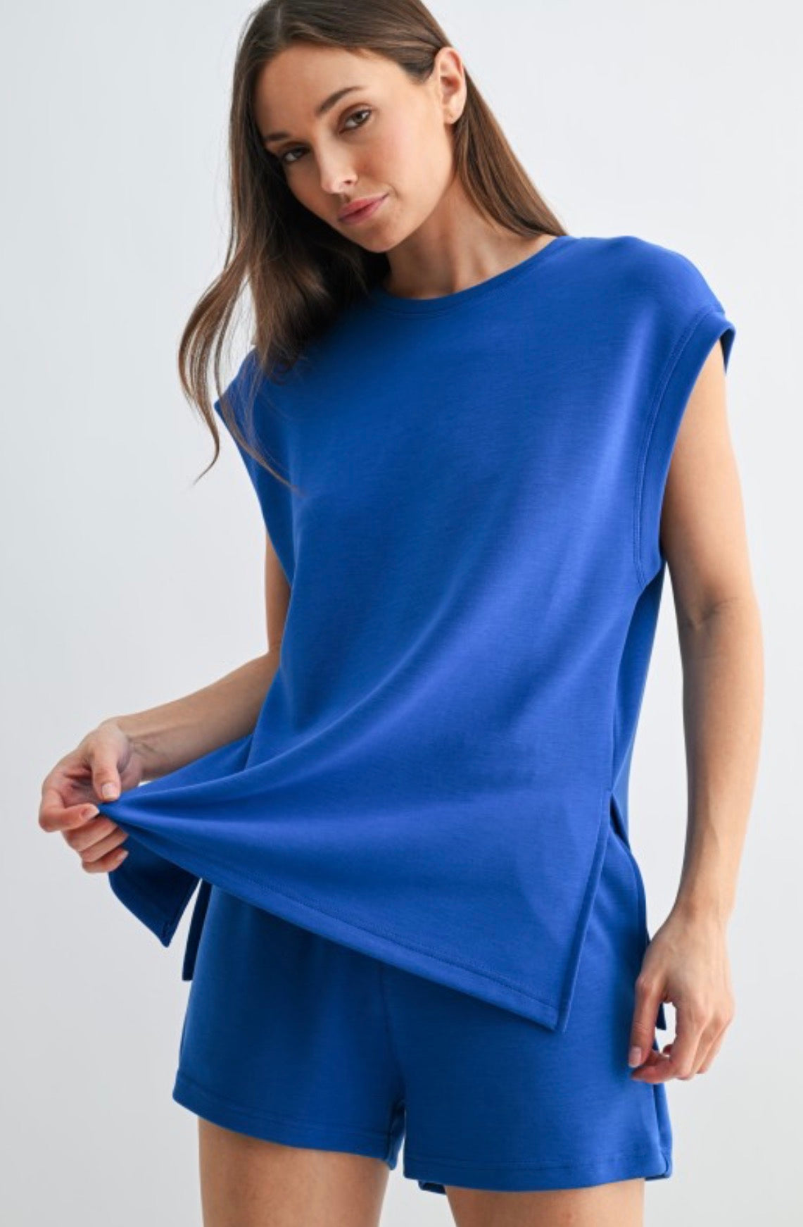 Cobalt blue short set