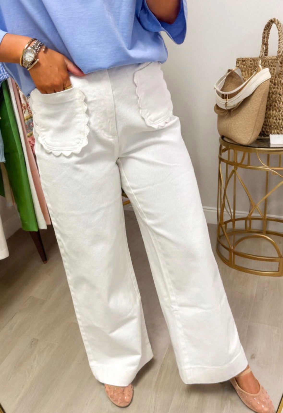 White jeans