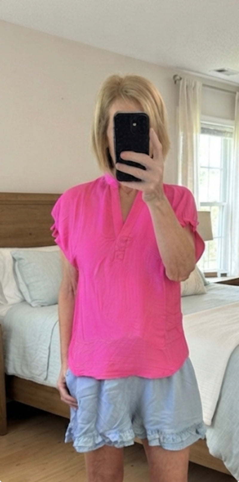 Bright pink top