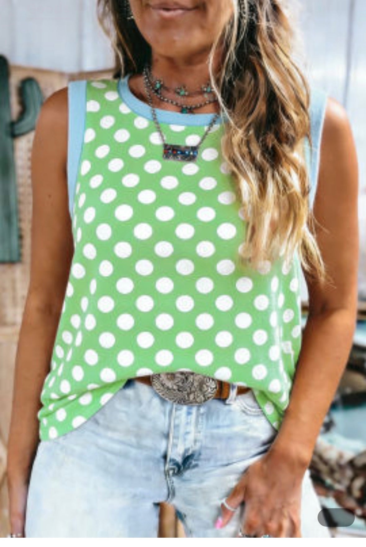Polka dot tank
