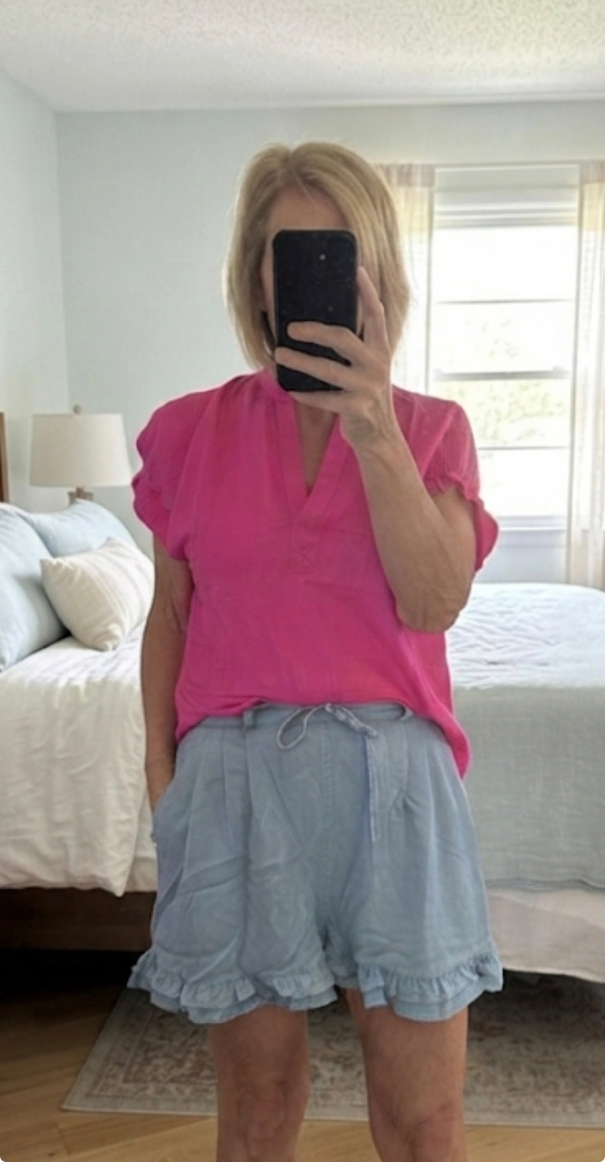 Bright pink top