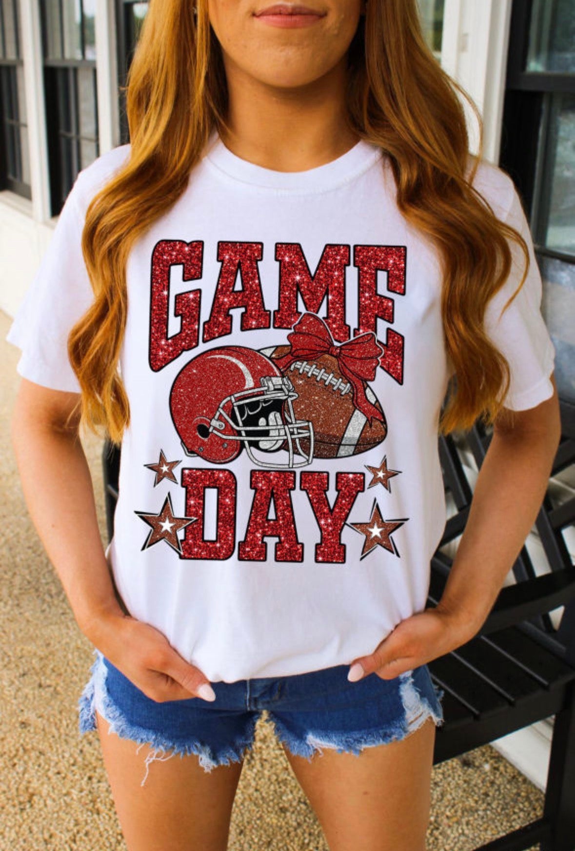 Game day glitter tshirt