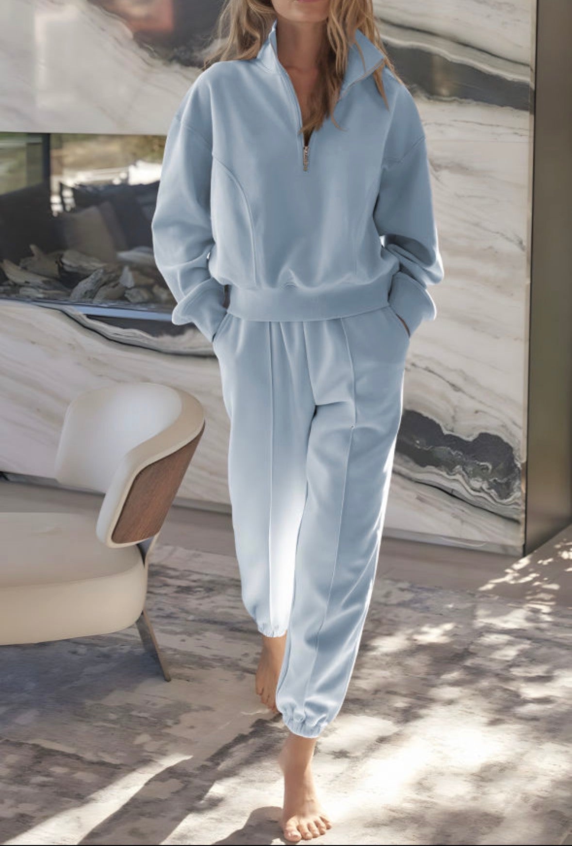 Blue two piece set