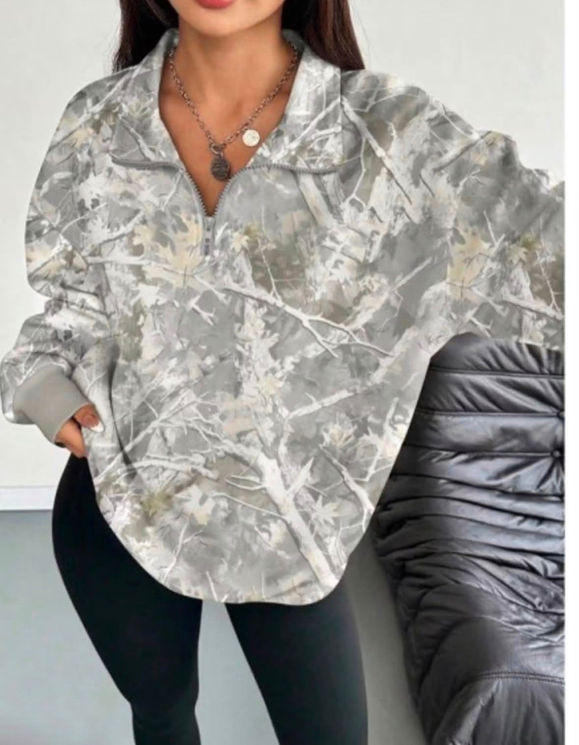 Grey camo sweatshirt