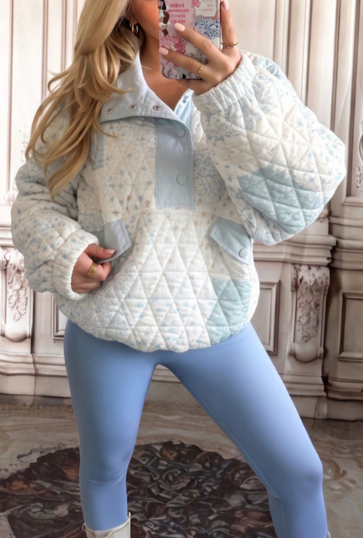 Quilted pullover
