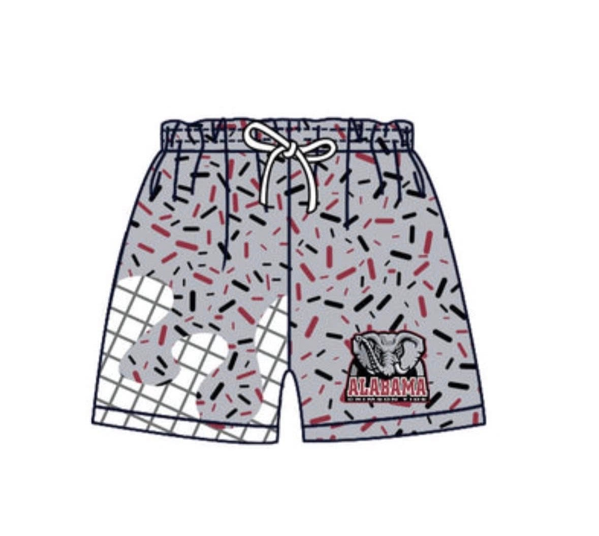 Boys gray Alabama  drip shorts