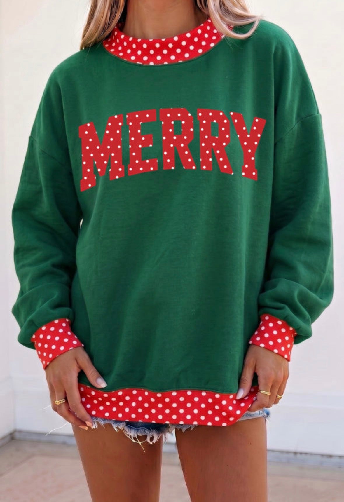 Merry sweatshirt green