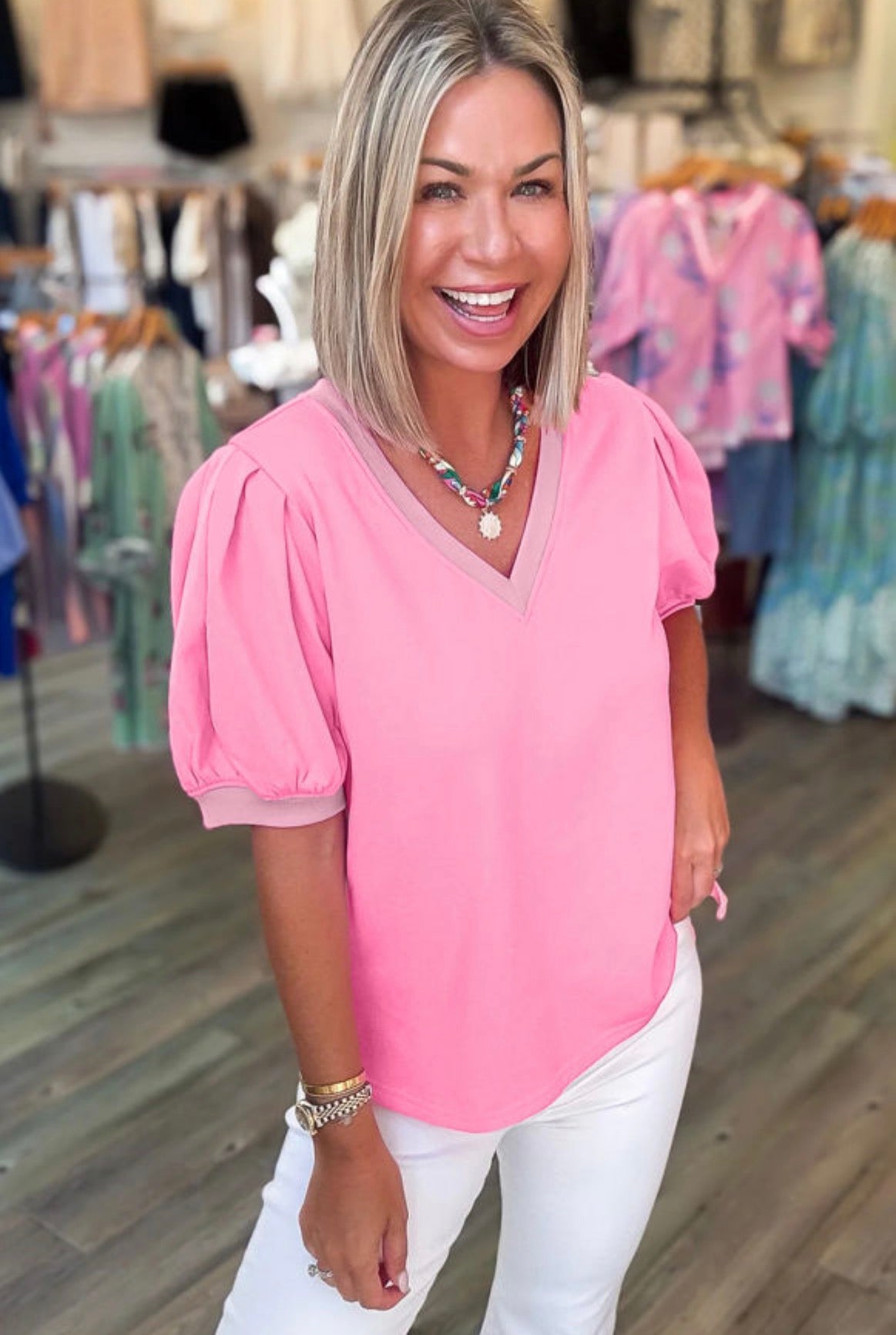 Bubblegum pink top