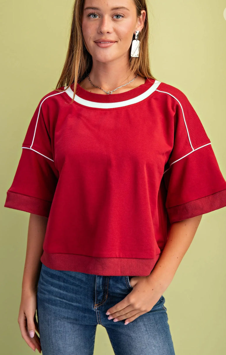 Gigio crimson top