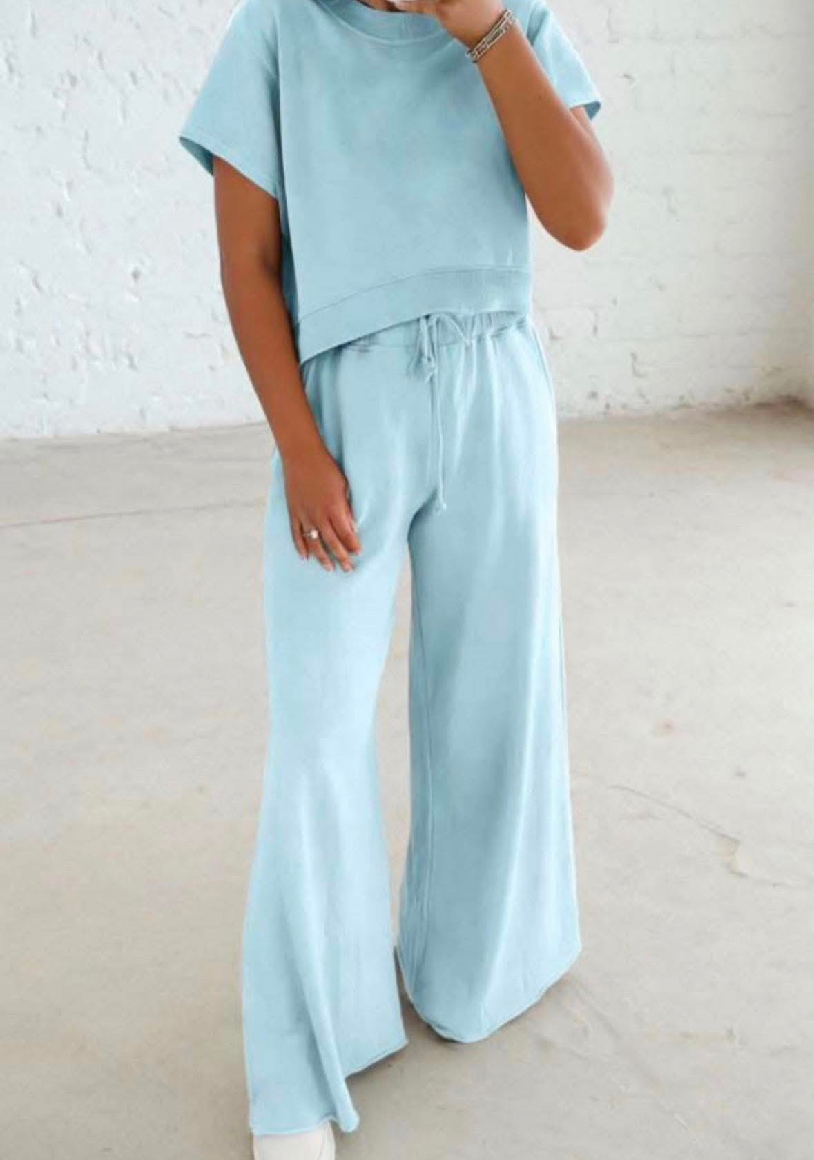 Blue two piece set