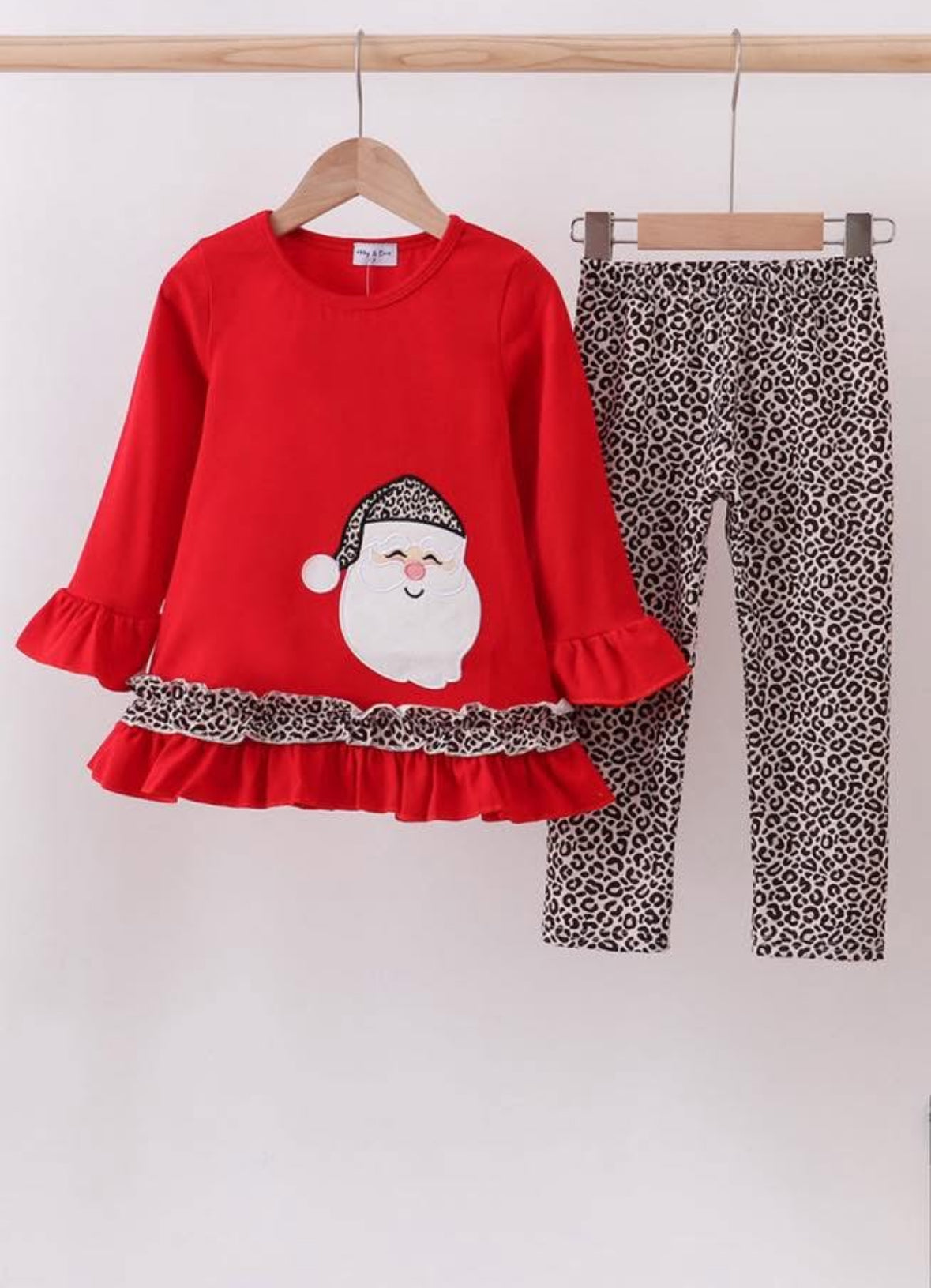 Red leopard Santa set
