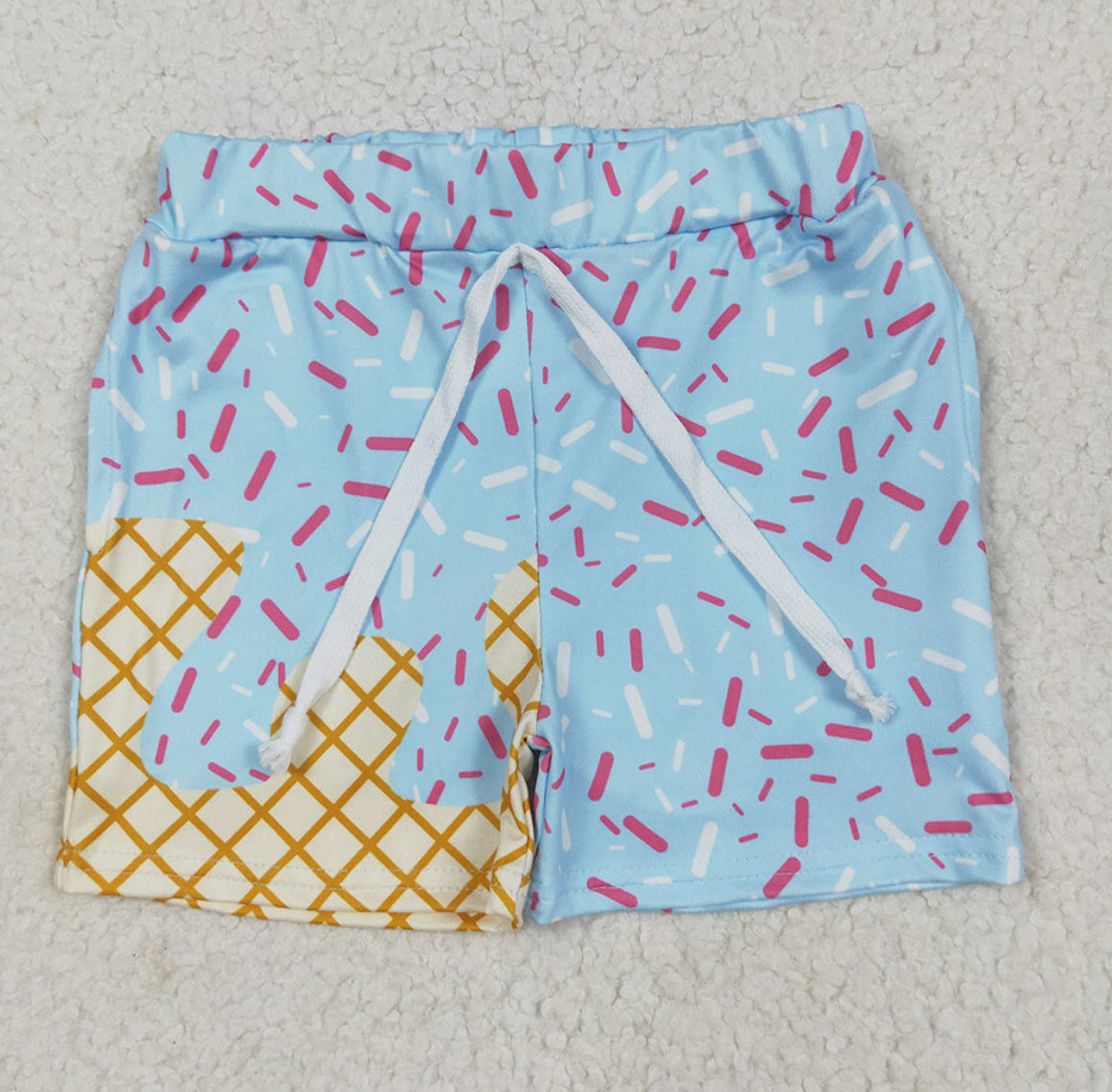 Boys blue drip shorts