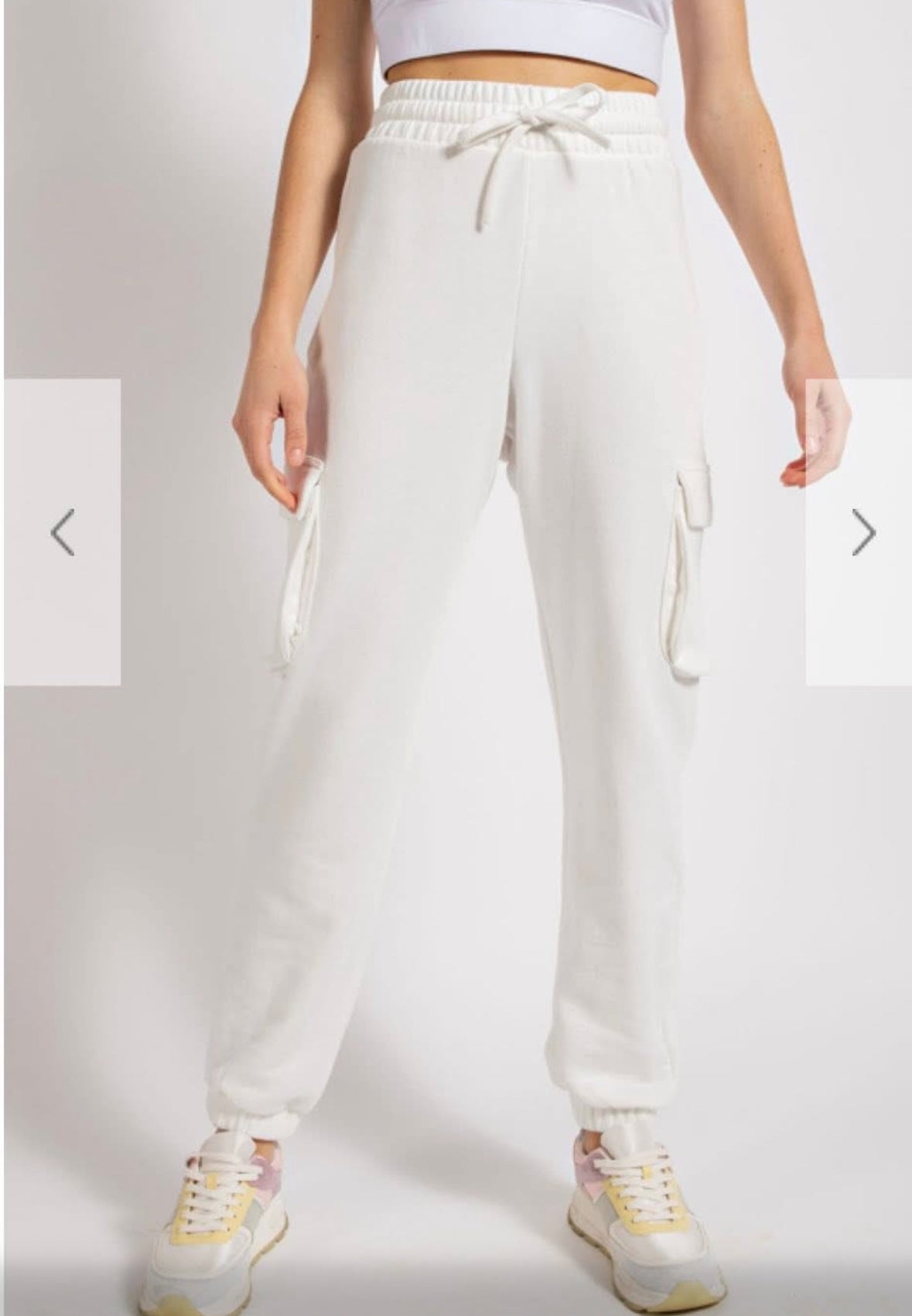 Women’s white sweatpants