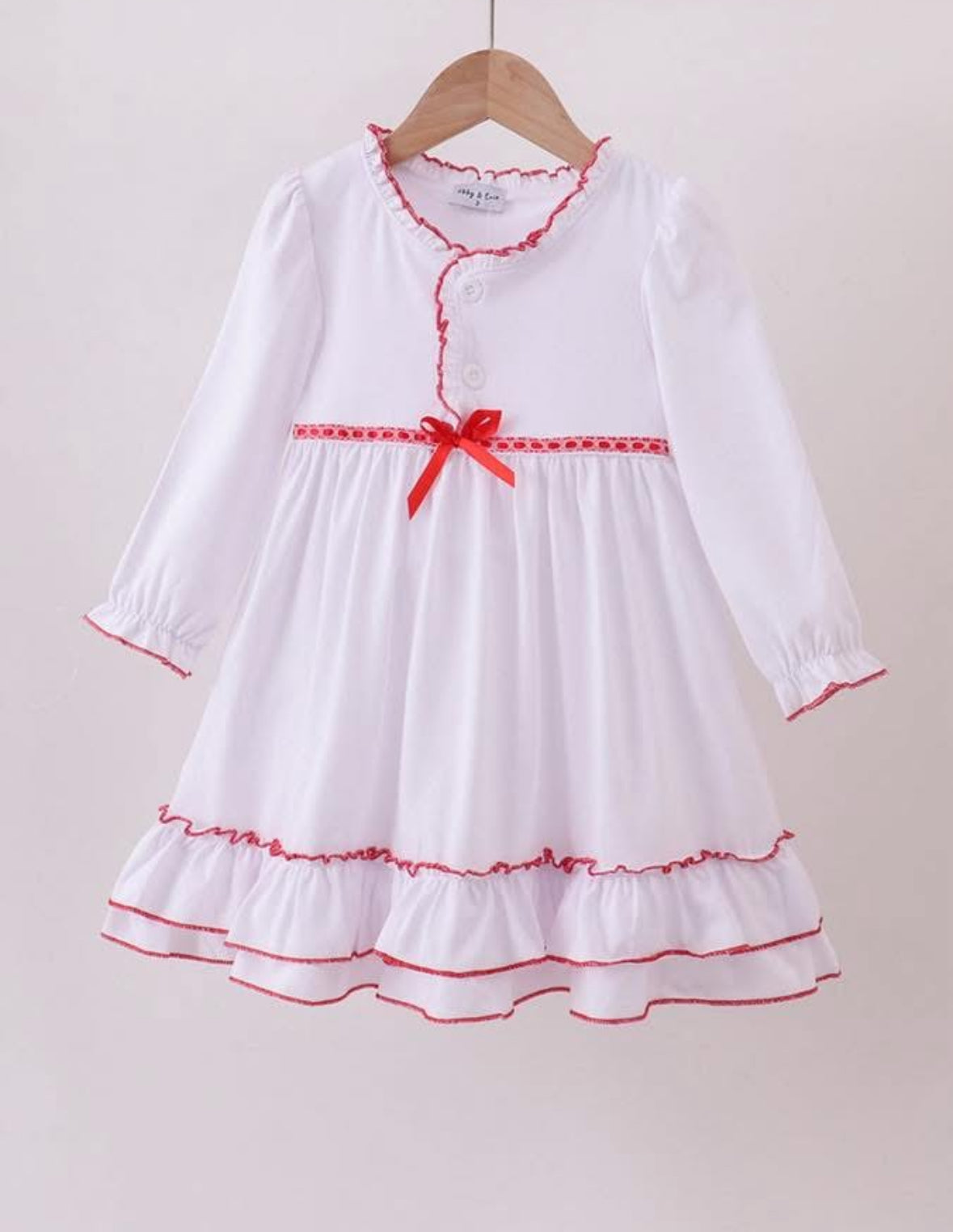 Girls white Christmas dress