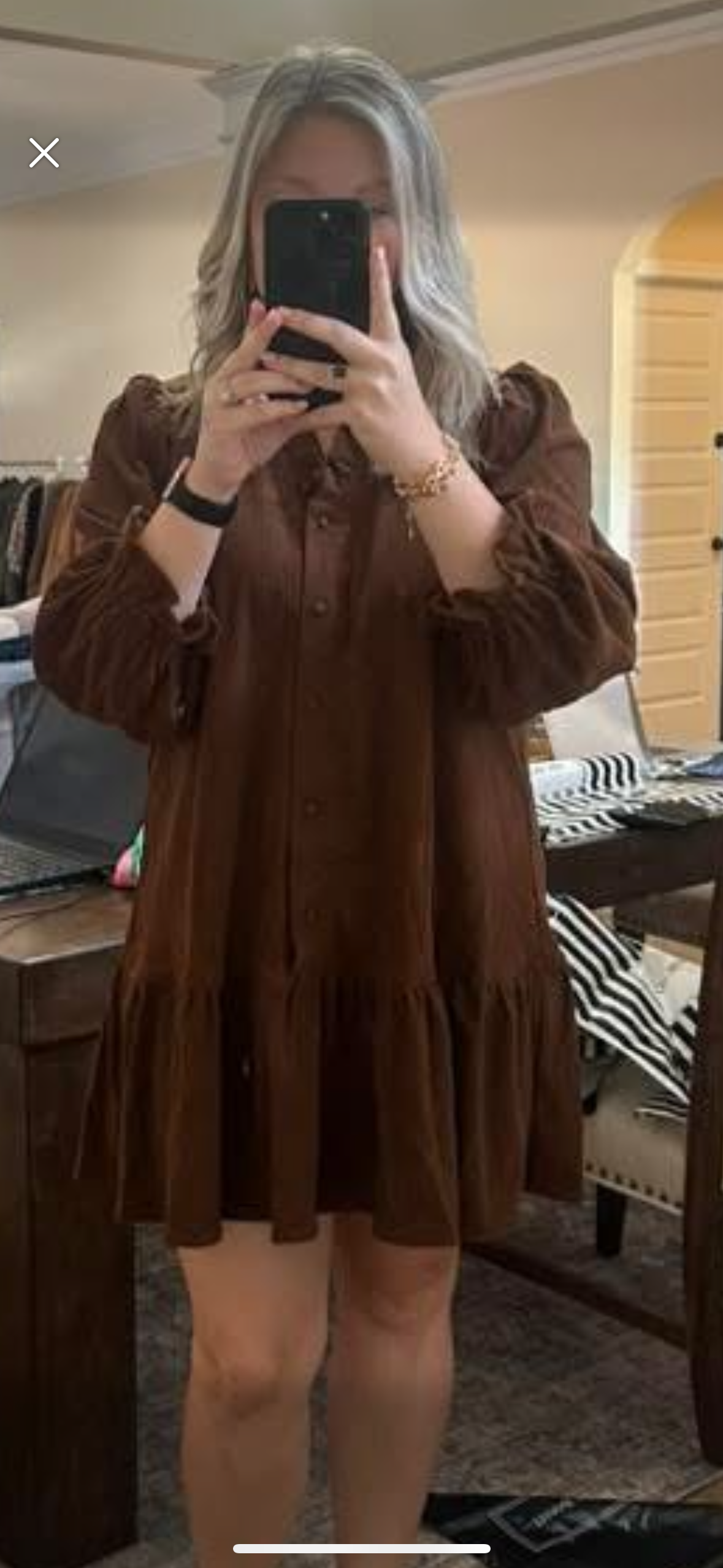 Brown corduroy dress