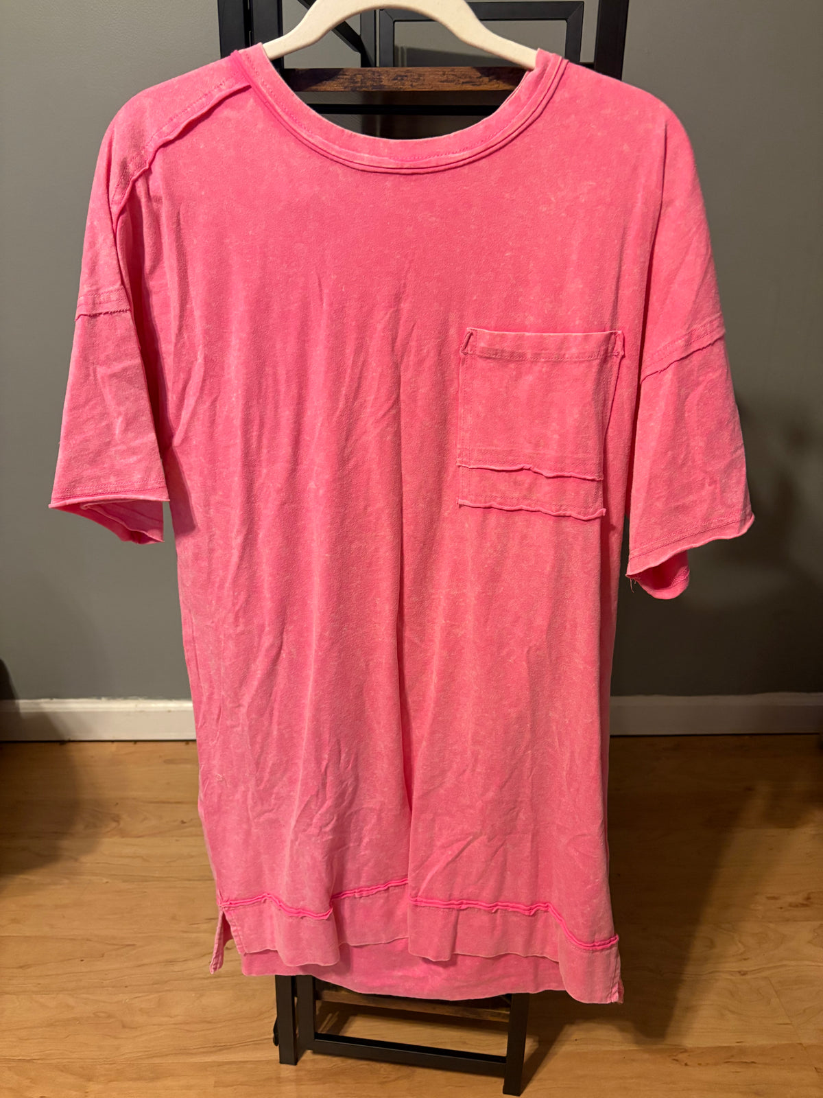 Pink t-shirt dress